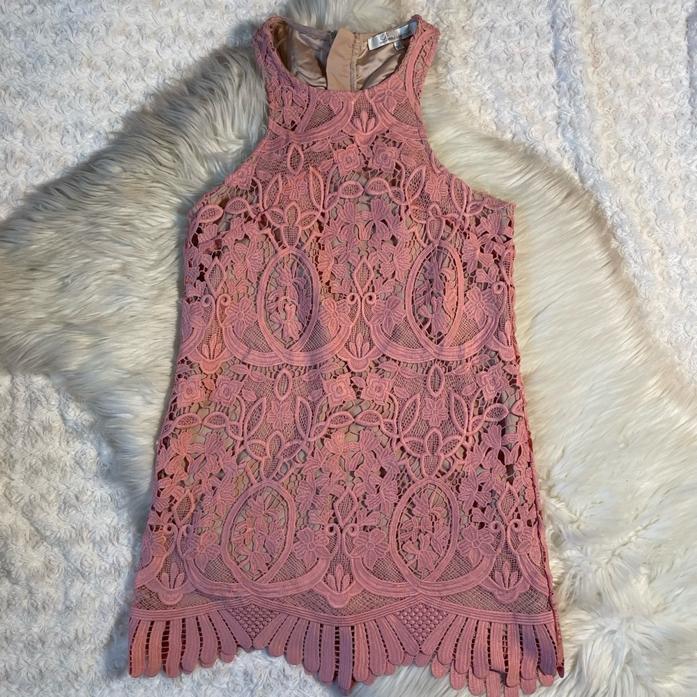 Lovers + Friends Caspian Pink Lace Dress - Picture 4 of 7